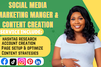 social media marketing manger and content creation instagram linkedin marketing