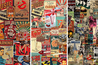 create retro vintage illustration, travel poster design, books, or packaging