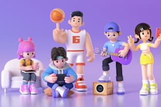 sculpt 3d toy model articulated model action figure 3d character 3d printing bjd