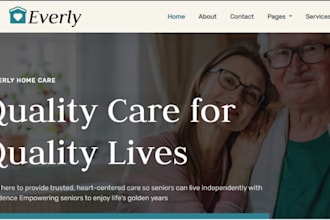 design home care website health care website assisted living website
