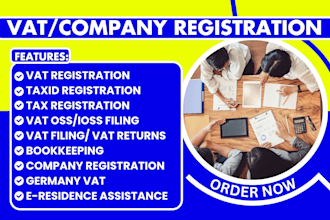 vat, eori, company registration in island, germany,  estonia, ireland, uk, malta
