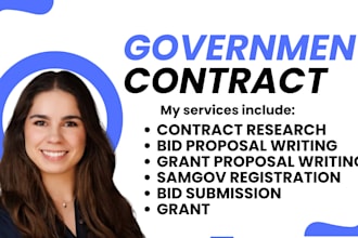write bid proposal, grant proposal, government contract research, rfp rfq, grant
