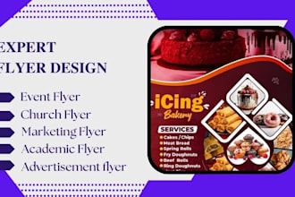 design creative modern event church academic hand out one pager flyer in 24hrs