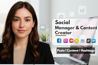 be your social media manager and content creator linkedin manager