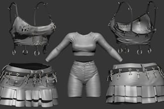 do realistic 3d clothing mesh for second life sansar fivem 3d cloth with texture