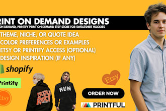 print on demand, printify print on demand etsy store for sweatshirt hoodies