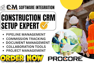 setup construction CRM procore buildertrend coconstruct uda constructiononline