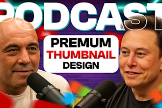 design professional podcast youtube thumbnail