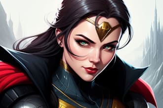 do a concept art superhero character design for comics