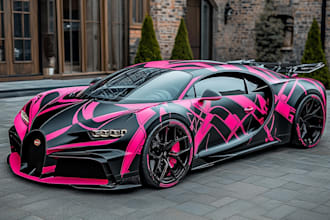design a car wrap for racing and drift livery anystyle
