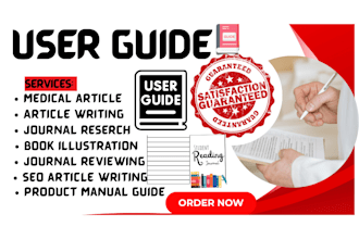 design user guide, manual booklet and assembly instruction for your product