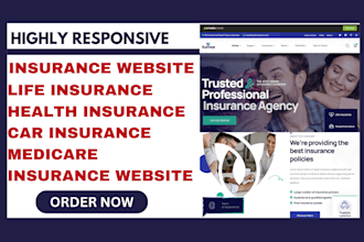 design insurance website life health auto medicare finance car insurance website