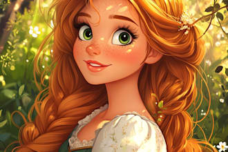 draw a portrait into disney cartoon illustration for you