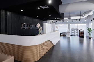 luxury 3d beauty center,spa,hair salon,skincare store,barber shop, clinic render