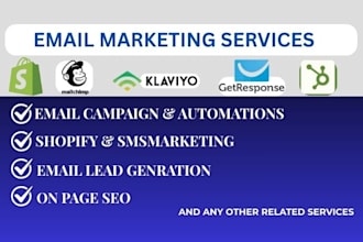 set up klaviyo flows, email campaigns SMS and shopify email marketing automation