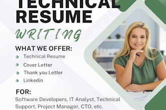 write technical resume, software developer resume and cover letter