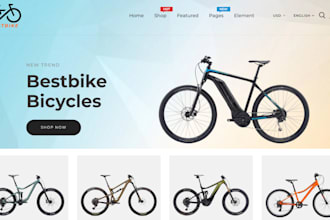 design bicycle shopify store electric bike store motorcycle bicycle website