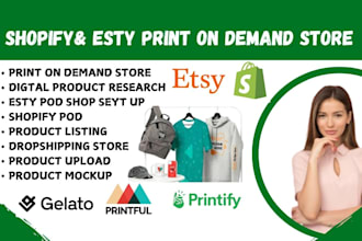design redesign shopify store print on demand printify website product uploading