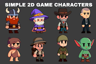 draw 2d game characters and game assets design