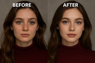 remove wrinkles, pimples and retouch skin in photoshop