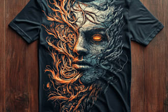 design a unique and edgy custom t shirt design