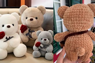 design custom chrochet amigurumi  plush toy, turn your picture into plush toy