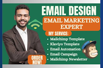 design custom mailchimp, klaviyo, and hubspot email templates and newletter