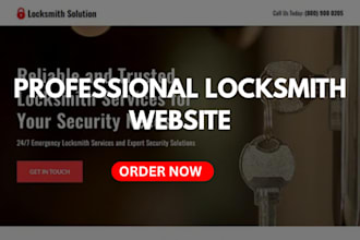 locksmith website, locksmith landing page, locksmith website redesign in 24hrs