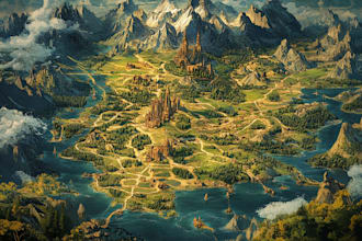 craft a hand drawn map of your fantasy world