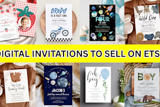create digital invitations to sell on etsy