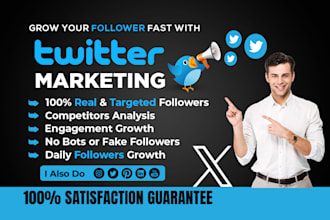 do twitter x marketing manually for real and organic followers growth