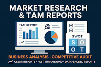 conduct market research, business analysis with tam analysis, competitive audit