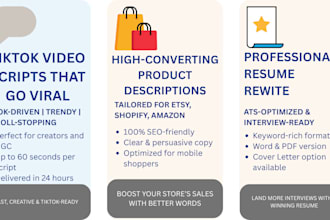 write high converting tiktok video scripts that get views