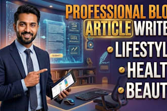 write lifestyle, health, and beauty SEO articles or blog posts