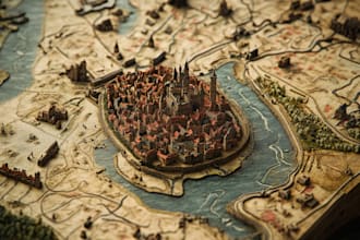 fantasy and vintage maps for board games