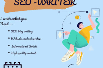 write SEO friendly blog posts and website content