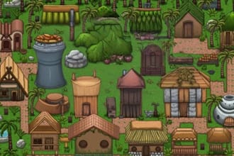 do top down pixel art tilesets sprite sheet rpg game environment assets tile map