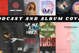 design eye catching album covers art and podcast cover