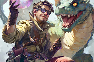 make a  dnd character art and dnd character art