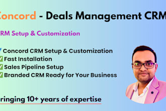 install, setup, and customize concord deals management CRM for your business