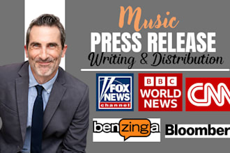 write music press release article and press distribution to suitable top sites