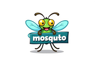 make an amazing mosquto mascot logo design in 12 hours