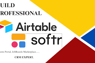 setup airtable, airtable database,softr webapp, write airtable formulars, softr