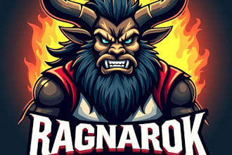 design high quality ragnarok sport mascot logo for your business