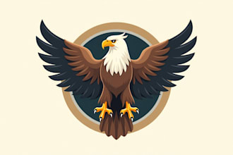 make an amazing flying eagle mascot logo in 12 hours