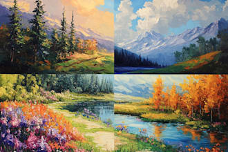 paint landscape in real oil painting on canvas free shipping
