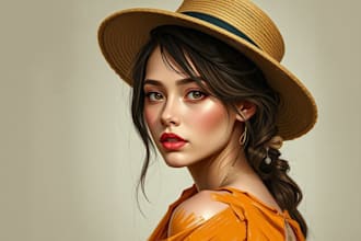 turn your photo to realistic digital oil painting