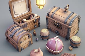 draw delightful 2d game icons props assets and objects
