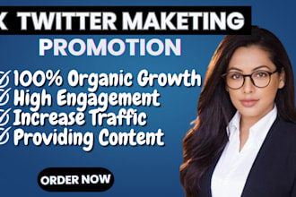 do twitter marketing promotion with organic growth to targeted audience