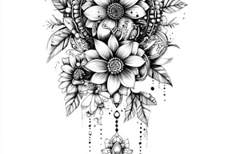 create unique custom tattoo design, tattoo sleeve